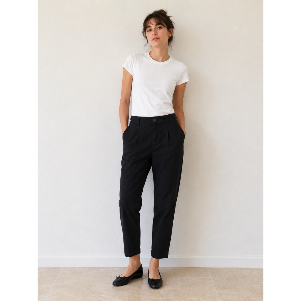 LOFT Black Tapered Ankle Pants Women's Size XXSP